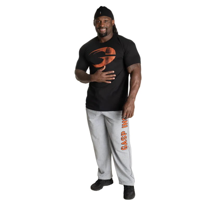 Gasp Division Sweatpant, grå/oransje treningsbukse