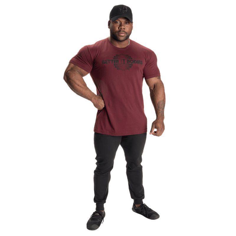 Better Bodies Recruit Tee, mørk rød t-skjorte