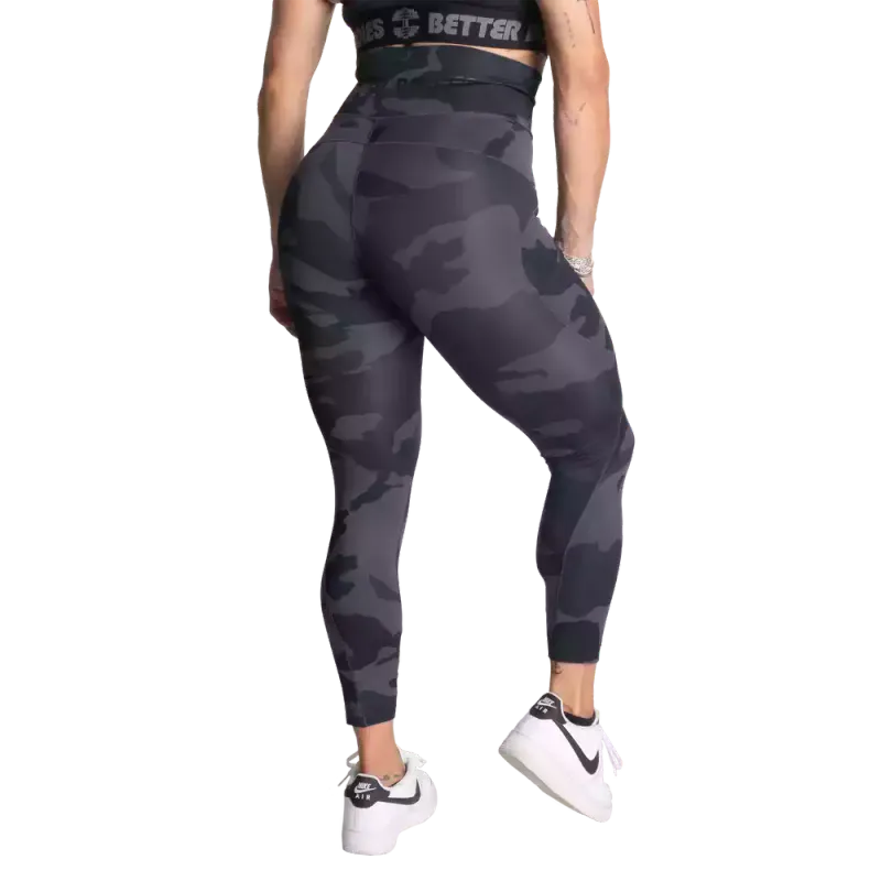 Better Bodies High Waist Leggings, mørk camo tights