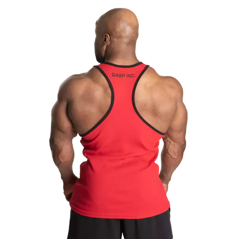 Gasp Ribbed T-back, rød singlet